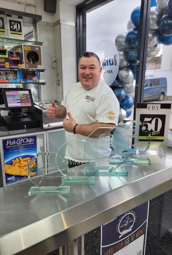 Owner of Tony's Chip Shop in Coatbridge 